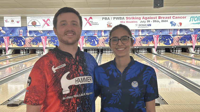 Alec Keplinger and Juliana Botero after Day 1